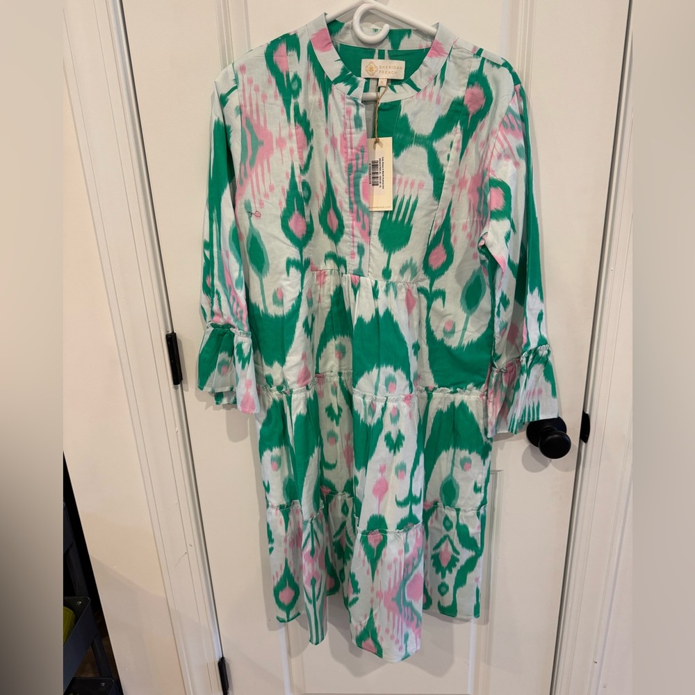 Sheridan French Caty Dress in the Worth Avenue Ikat pattern NWT